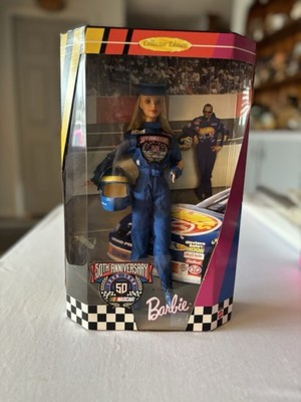 1998 NASCAR 50th Anniversary Barbie Collector Edition Mattel 20442 NRFB Racing